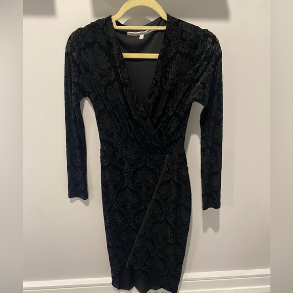 Rachel Roy Black Velvet Dress Size XS - Picture 1 of 4
